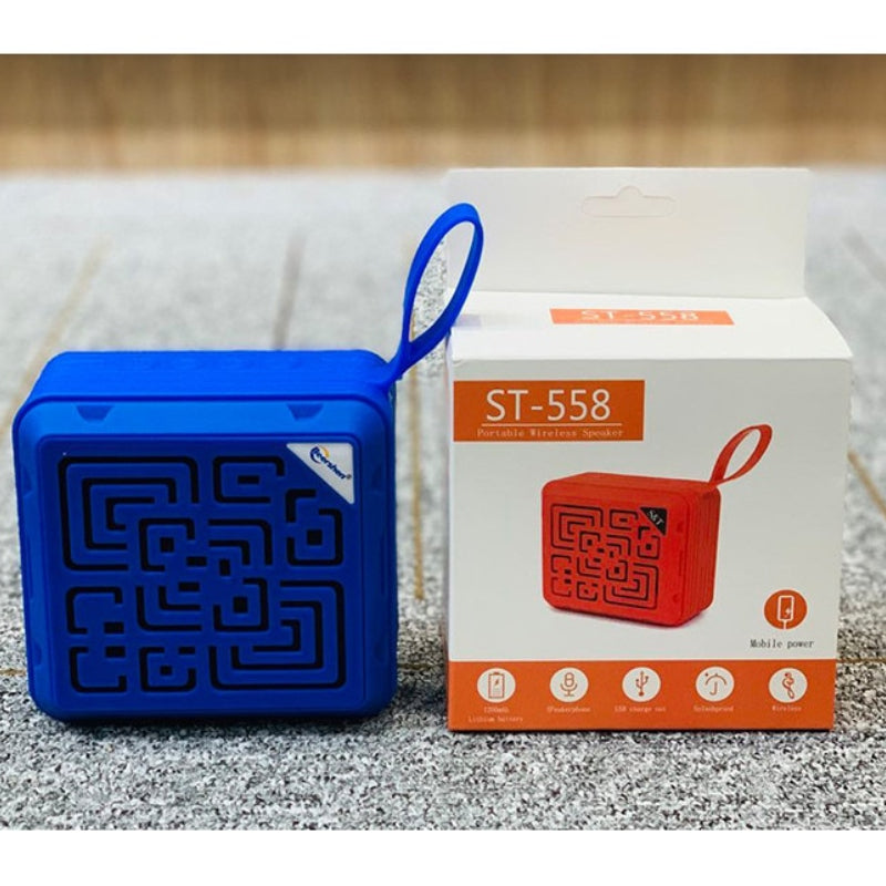 Boxa Portabila Wireless HOZRO, Model ST-558 cu Bluetooth 5.0, Slot TF Card, Radio FM, Port USB si Design Modern Antisoc, Sunet Puternic si Clar, Autonomie Extinsa HOZRO