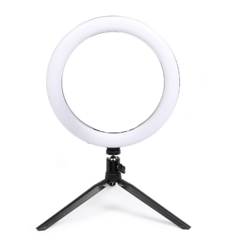 Lampa circulara Ring Light HOZRO, diametru 15 cm/ 6'' – Iluminare Versatilă în 3 Trepte, Ideală pentru Foto și Video HOZRO