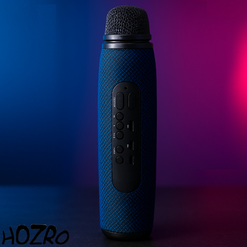 Microfon Karaoke HOZRO, Cu Bluetooth, Model ZQS-K11 – Boxa Inclusa, 10W, FM, TF si AUX HOZRO