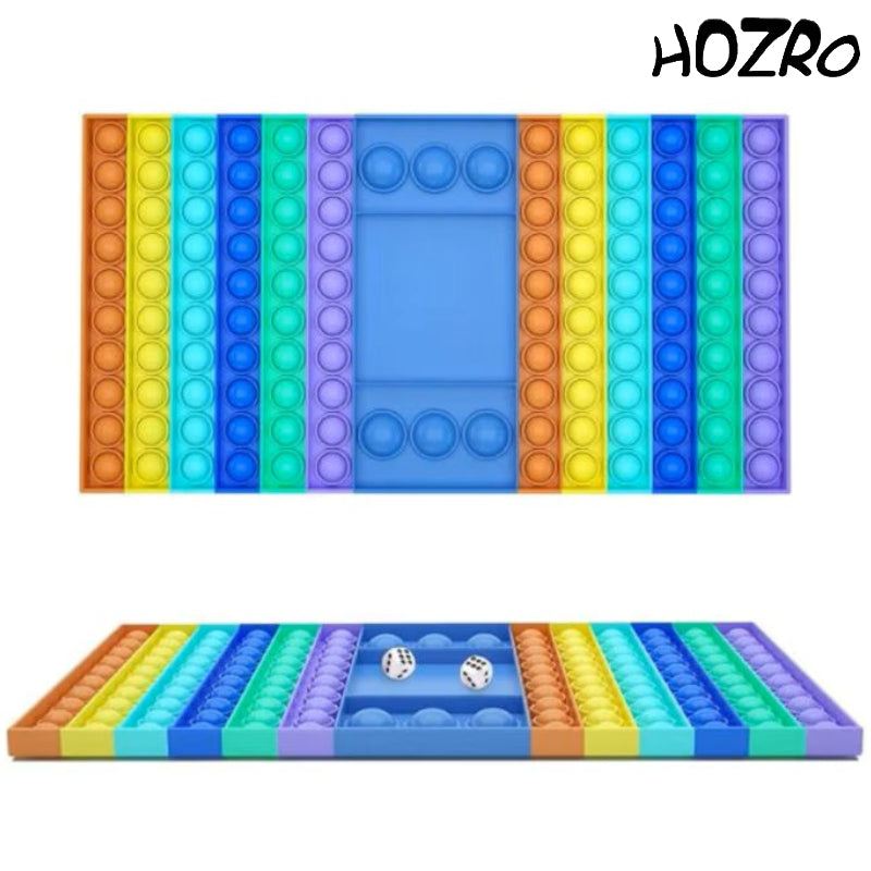 Joc Interactiv Antistres HOZRO, Pop It Now and Flip It – Din Silicon Moale, Cu Zaruri, Multicolor, Ideal pentru Relaxare, Concentrare și Distracție pentru Copii și Adulți HOZRO