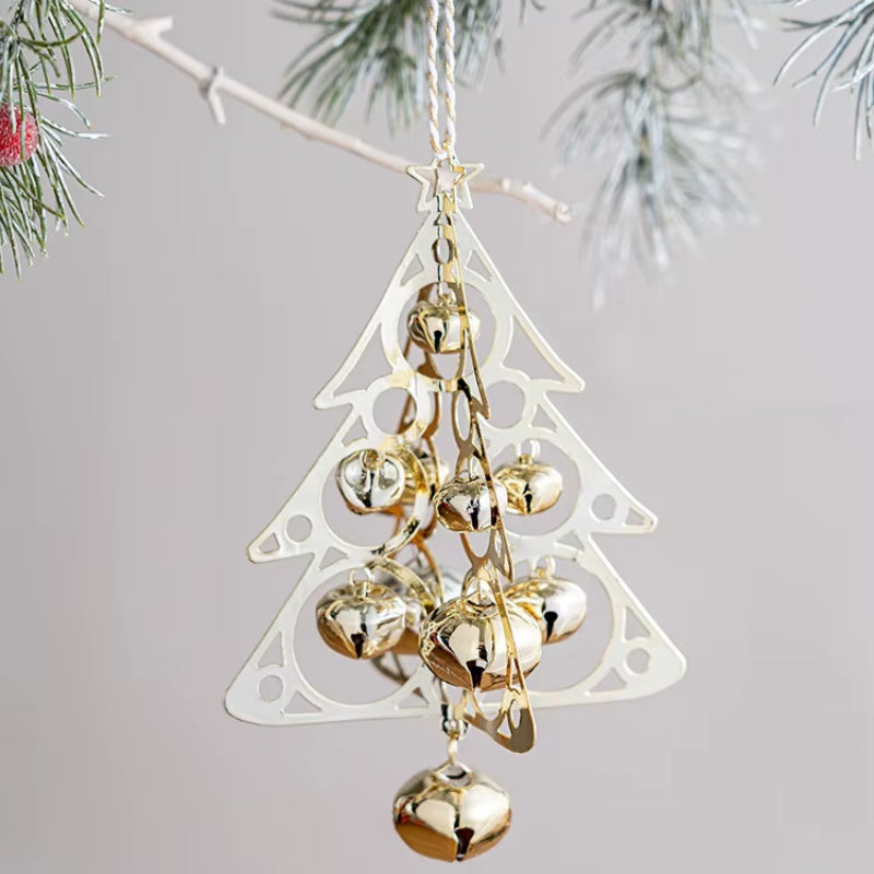 Decoratiune HOZRO, Pandantiv Metalic Brad 16 cm, Auriu Strălucitor, Ornament Elegant pentru Brad și Decorațiuni Festive HOZRO