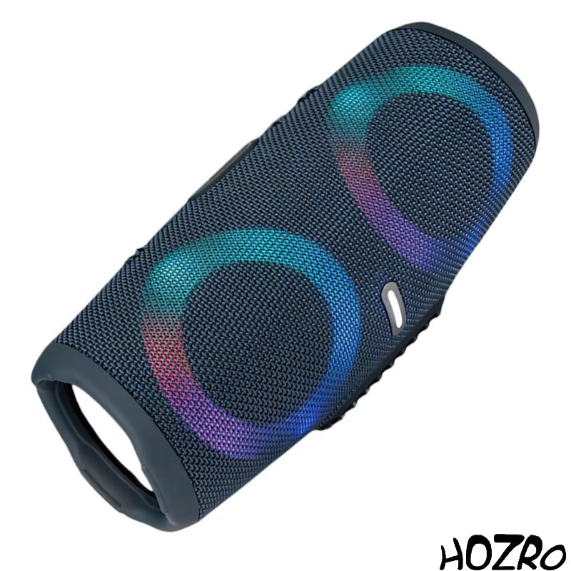 🎵 Boxă Portabilă Bluetooth HOZRO, Model Charge 5 cu Lumină LED RGB, Sunet Puternic 3D Stereo, Slot USB și Card TF, Radio FM, Rezistență la Apă IPX6 – Design Modern și Autonomie Extinsă HOZRO