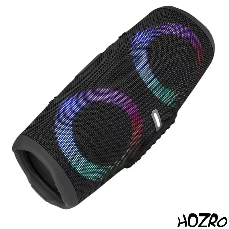 🎵 Boxă Portabilă Bluetooth HOZRO, Model Charge 5 cu Lumină LED RGB, Sunet Puternic 3D Stereo, Slot USB și Card TF, Radio FM, Rezistență la Apă IPX6 – Design Modern și Autonomie Extinsă HOZRO