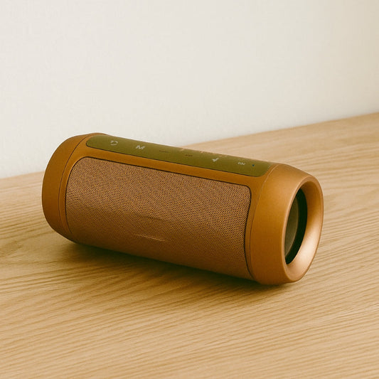 ⚡ Boxă Portabilă Bluetooth HOZRO, Model Charge2+, cu Funcție PowerBank, Slot Card SD, USB și AUX – Sunet Puternic, Design Elegant și Culoare Auriu Premium HOZRO