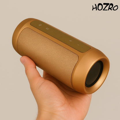 ⚡ Boxă Portabilă Bluetooth HOZRO, Model Charge2+, cu Funcție PowerBank, Slot Card SD, USB și AUX – Sunet Puternic, Design Elegant și Culoare Auriu Premium HOZRO