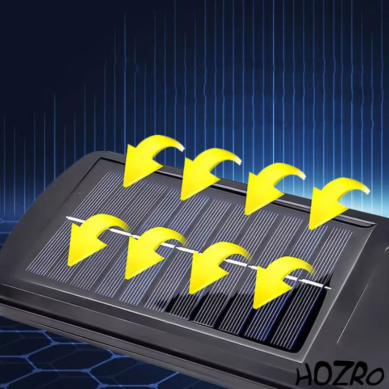 Lampă Solară LED HOZRO, 72W, Model SL-182, cu Senzor de Mișcare – Montare pe Perete, Design Dreptunghiular, Iluminat Exterior Puternic și Eficient HOZRO