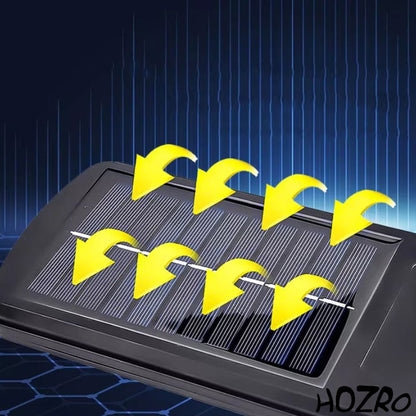 Lampă Solară LED HOZRO, 72W, Model SL-182, cu Senzor de Mișcare – Montare pe Perete, Design Dreptunghiular, Iluminat Exterior Puternic și Eficient HOZRO