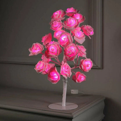 Pomisor Decorativ HOZRO, de Crăciun cu Flori de Trandafir Japonez – Design Elegant, Lumini Delicate și Culoare Vibrantă pentru un Decor Magic de Sărbători HOZRO