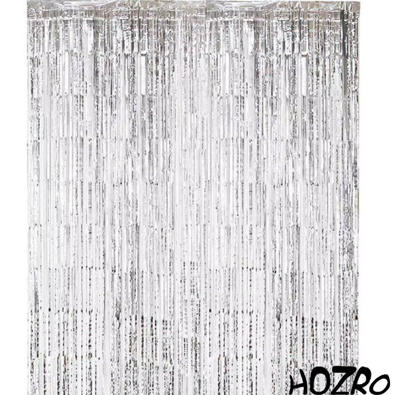 Perdea Decorativă HOZRO, pentru Petrecere – Folie Metalizată Strălucitoare, Decor Elegant pentru Evenimente, Aniversări, Nunți, Botezuri și Sărbători, Ideală ca Fundal Foto sau Drapaj Festiv HOZRO