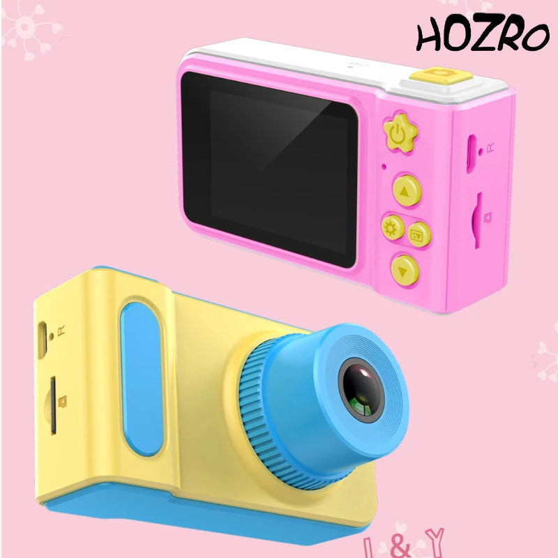 Cameră Foto-Video pentru Copii HOZRO, cu Ecran LCD Color, Acumulator Reîncărcabil Integrat, Design Rezistent și Ușor, Funcție Foto și Video HD, Ideală pentru Cadou Educațional și Distractiv HOZRO