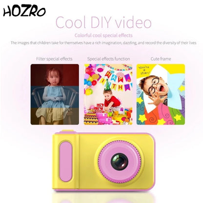 Cameră Foto-Video pentru Copii HOZRO, cu Ecran LCD Color, Acumulator Reîncărcabil Integrat, Design Rezistent și Ușor, Funcție Foto și Video HD, Ideală pentru Cadou Educațional și Distractiv HOZRO