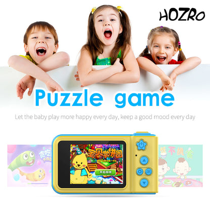 Cameră Foto-Video pentru Copii HOZRO, cu Ecran LCD Color, Acumulator Reîncărcabil Integrat, Design Rezistent și Ușor, Funcție Foto și Video HD, Ideală pentru Cadou Educațional și Distractiv HOZRO