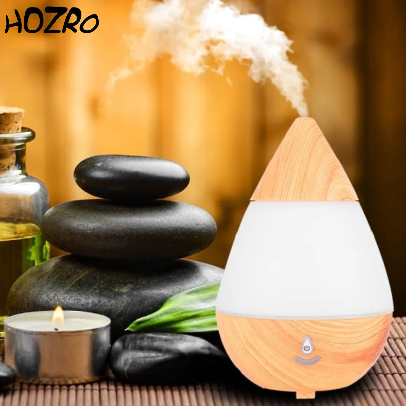 Difuzor de Aromaterapie și Umidificator HOZRO, Model 216, 7 Culori LED Ambientale, Rezervor 235 ml, Încărcare USB, Funcție Timer și Design Elegant în Culoare Bej – Relaxare, Purificare și Atmosferă Plăcută în Orice Spațiu HOZRO