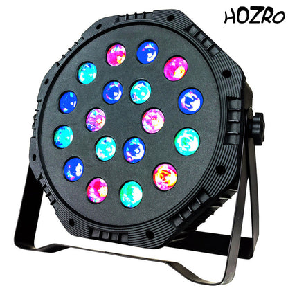 Lumină de Scenă Profesională HOZRO, 18 LED-uri RGB , Efect Laser, Iluminare Puternică pentru Scenă, Bar, Club, Petreceri și Evenimente – Lumini Spectaculoase și Control Ușor HOZRO