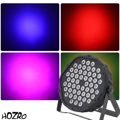 Lumină de Scenă Profesională RGB HOZRO, 60 LED , 1.5W, Efecte Multicolore Dinamice, Iluminare Puternică pentru DJ, Club, Festival sau Evenimente – Design Compact și Consum Redus de Energie HOZRO
