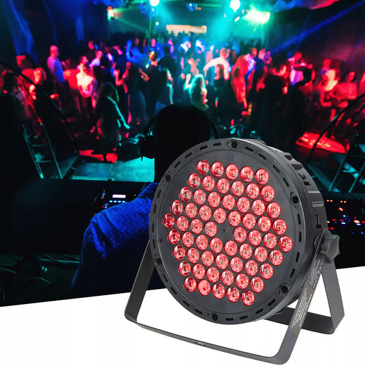 Lumină de Scenă Profesională RGB HOZRO, 60 LED , 1.5W, Efecte Multicolore Dinamice, Iluminare Puternică pentru DJ, Club, Festival sau Evenimente – Design Compact și Consum Redus de Energie HOZRO