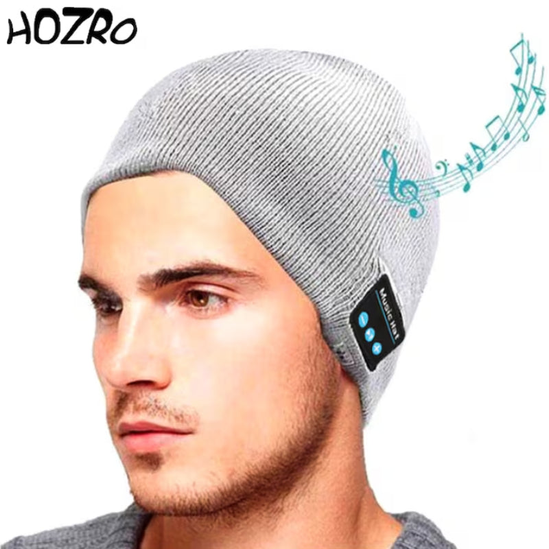 Căciulă cu Bluetooth HOZRO, Gri, Căști Stereo Integrate, Microfon, Unisex HOZRO