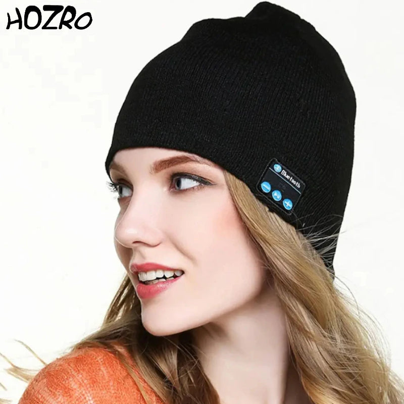 Căciulă cu Bluetooth HOZRO, Gri, Căști Stereo Integrate, Microfon, Unisex HOZRO