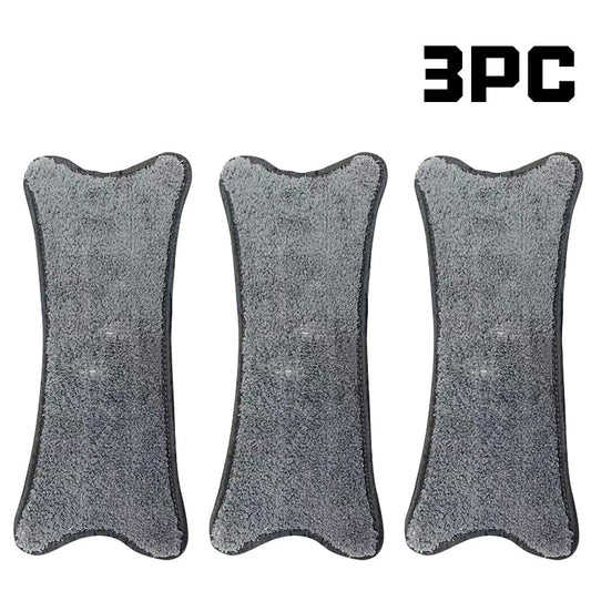 Set 3 Lavete Mop X Dreptunghi HOZRO, Microfibră Ultra-Absorbantă, Reutilizabile, Compatibile cu Mopuri Plate, Pentru Curățare Umedă și Uscată, Ideal pentru Toate Tipurile de Podele HOZRO