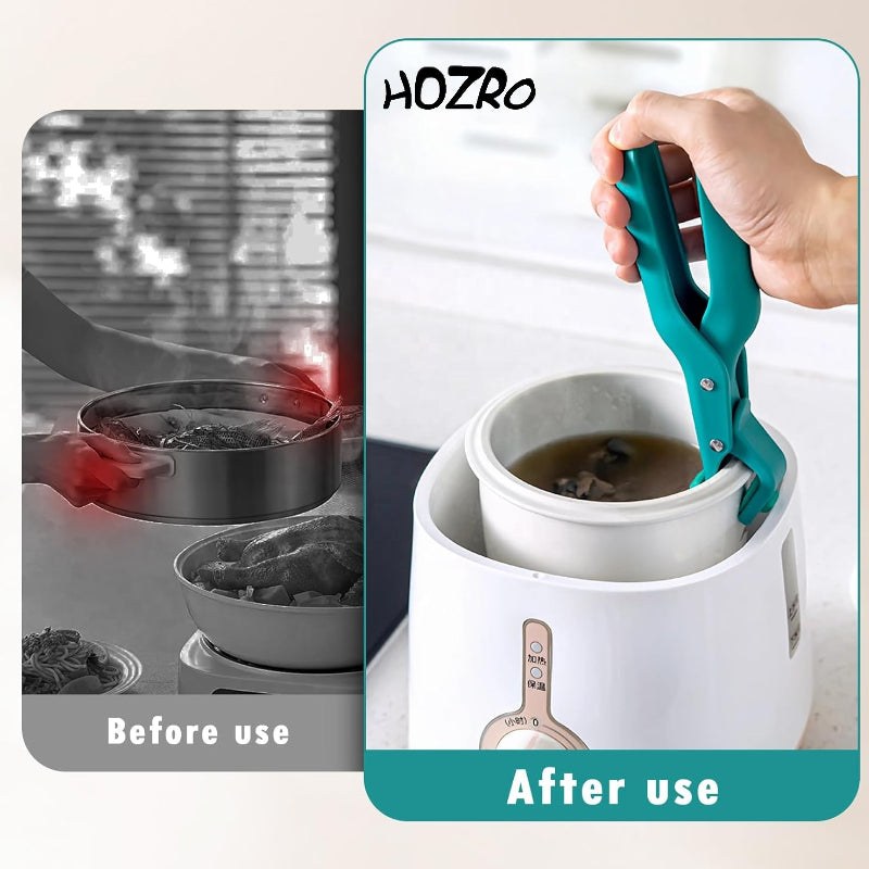 Clips Prindere HOZRO, pentru Plite și Boluri – Clește Multifuncțional pentru Mutarea Plitelor, Bolurilor, Tavilor de Pizza, Air Fryer și Cuptor Microunde HOZRO