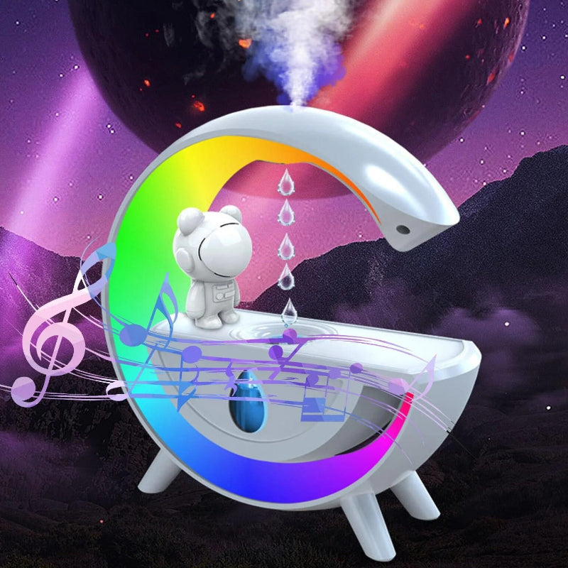 Umidificator Astronaut HOZRO, cu Norișor și Lumină de Noapte USB – Difuzor de Apă cu Picurare Antigravitațională, Model Mare în Formă de G, Ideal pentru Mașină, Hotel sau Cameră HOZRO