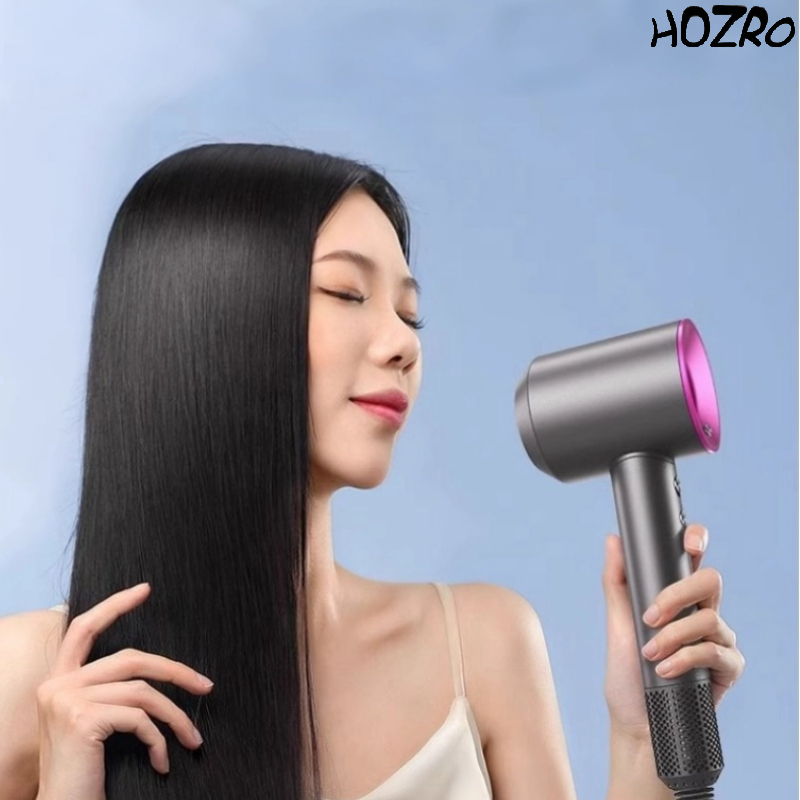 Uscător de Păr Ultra-Puternic HOZRO, cu Funcție de Ionizare, 3 Trepte de Viteză și Temperatură, Set cu 5 Accesorii Profesionale – Performanță Ridicată pentru Coafare Rapidă și Protecția Firului de Păr HOZRO