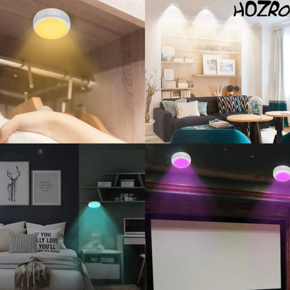 Set 2 BecurI LED HOZRO, cu Telecomandă, 12 Culori Schimbabile, Iluminare Ambiantă Reglabilă – Ideal pentru Cameră, Birou sau Decor Festiv HOZRO