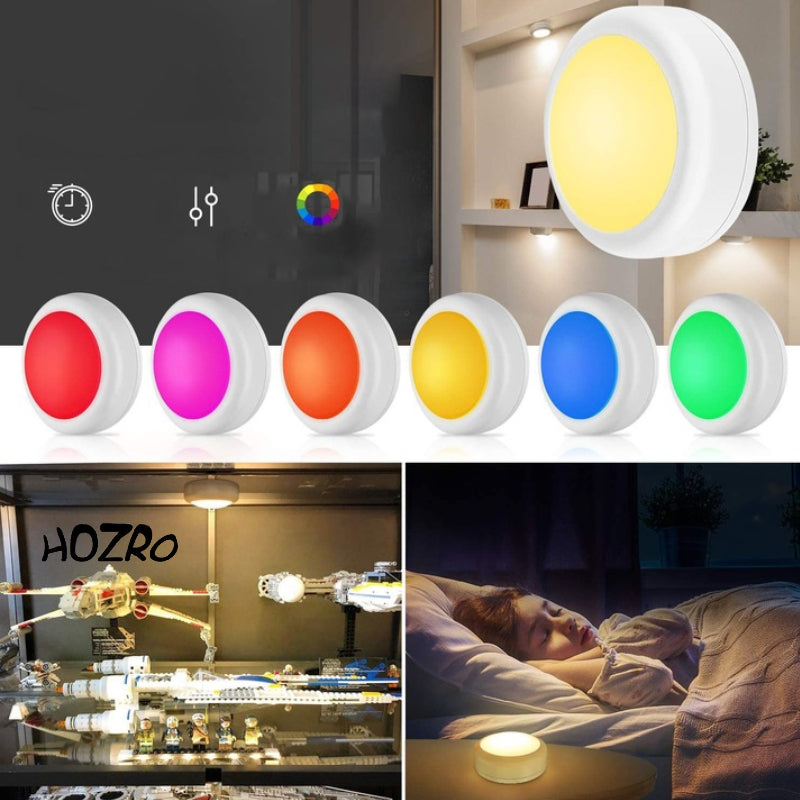 Set 2 BecurI LED HOZRO, cu Telecomandă, 12 Culori Schimbabile, Iluminare Ambiantă Reglabilă – Ideal pentru Cameră, Birou sau Decor Festiv HOZRO