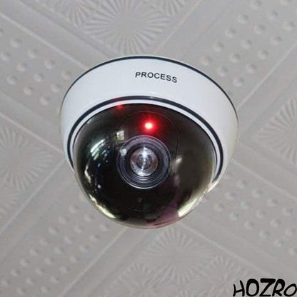 Cameră de Supraveghere Falsă HOZRO, Tip Dome, cu LED Roșu Intermitent – Sistem de Descurajare Eficient, Aspect Realist pentru Interior și Exterior HOZRO