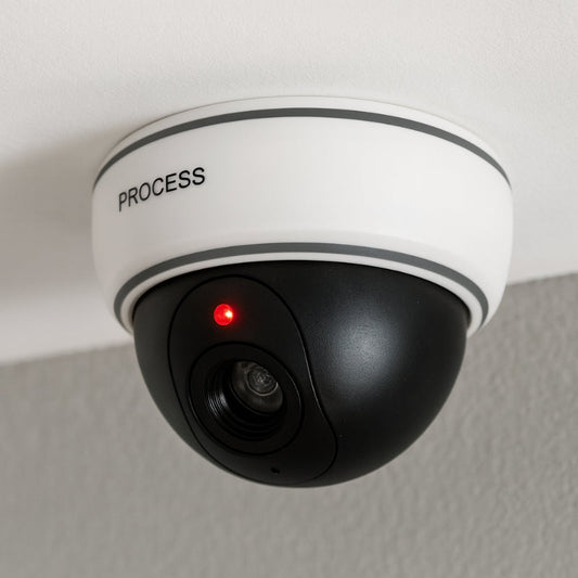 Cameră de Supraveghere Falsă HOZRO, Tip Dome, cu LED Roșu Intermitent – Sistem de Descurajare Eficient, Aspect Realist pentru Interior și Exterior HOZRO