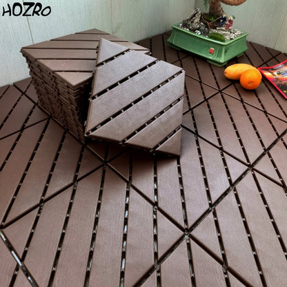 Pavaj de Terasă HOZRO, pentru Exterior, Plăci Interlocking 30 × 30 cm – Pardoseală Modulară Impermeabilă și Rezistentă la Intemperii, Ideală pentru Terasă sau Zonă de Piscină, Montaj Rapid Fără Unelte, Model V0601-45 HOZRO