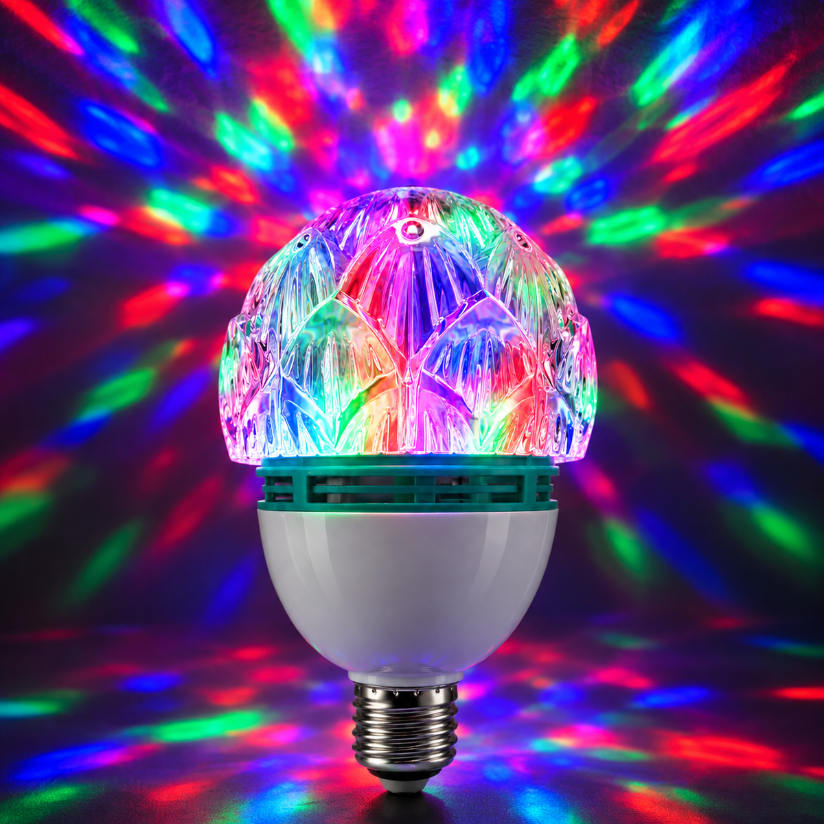Bec rotativ proiector multicolor LED RGB 3W E27 BESTSELLS