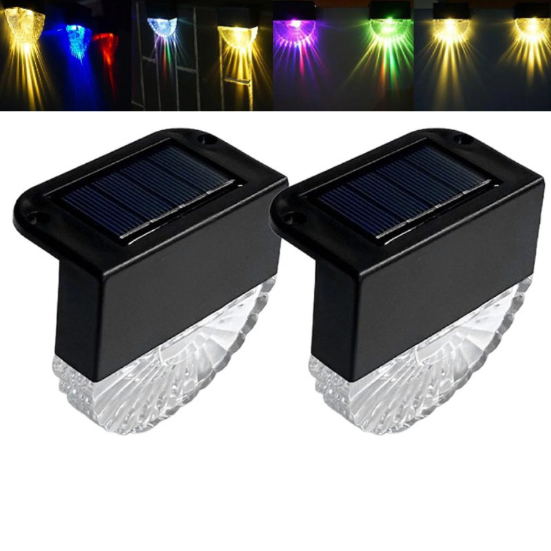 Lampi solare de perete HOZRO, pentru exterior, iluminare sus și jos, set 2 bucăți, culoare neagră, design modern și compact, dimensiune 7.5 x 7.5 cm, alimentare solară, protecție IP65 rezistentă la apă și praf, ideale pentru fațadă, gard, terasă