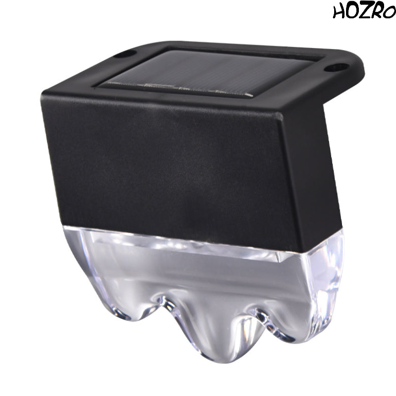 Lampi solare de perete HOZRO, pentru exterior, iluminare sus și jos, set 2 bucăți, culoare neagră, design modern și compact, dimensiune 7.5 x 7.5 cm, alimentare solară, protecție IP65 rezistentă la apă și praf, ideale pentru fațadă, gard, terasă