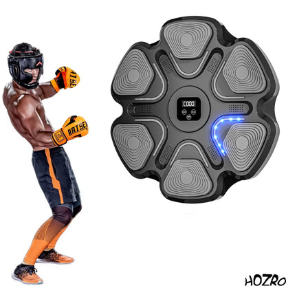 Mașină Profesională de Box HOZRO, cu LED și Muzică – Țintă de Antrenament pentru Reacție, Silențioasă, cu Pad Elastic din Cauciuc