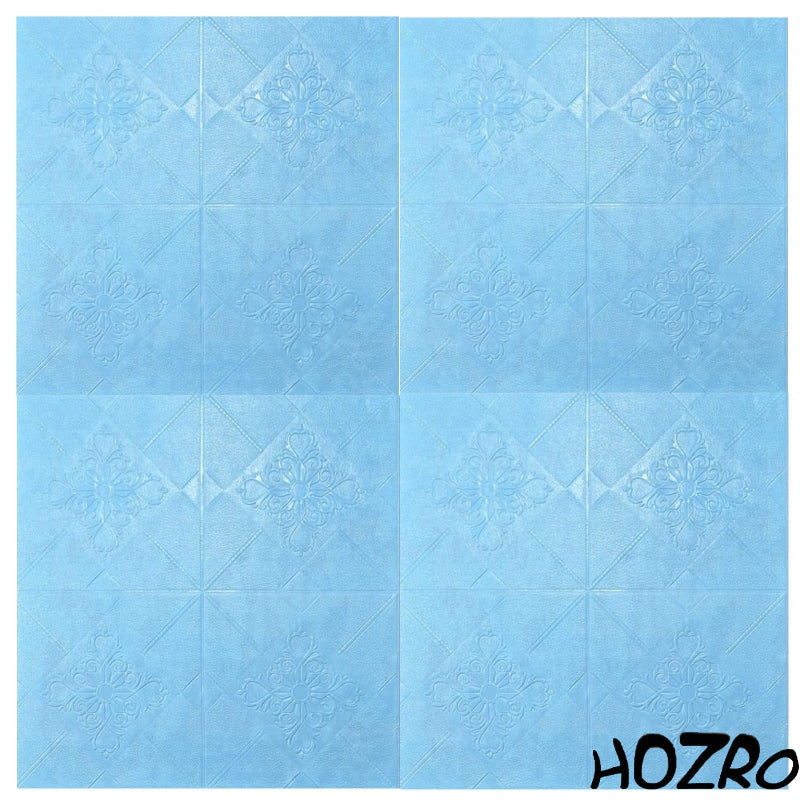 Tapet 3D autoadeziv HOZRO, Model imitatie caramida, design modern, foarte usor de montat, Albastru HOZRO