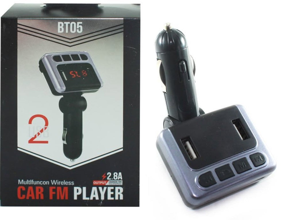 Modulator Auto FM Bluetooth 5.0 Hozro | Car Kit Handsfree, Player MP3, Slot MicroSD/AUX și Încărcător Rapid 2.8A HOZRO