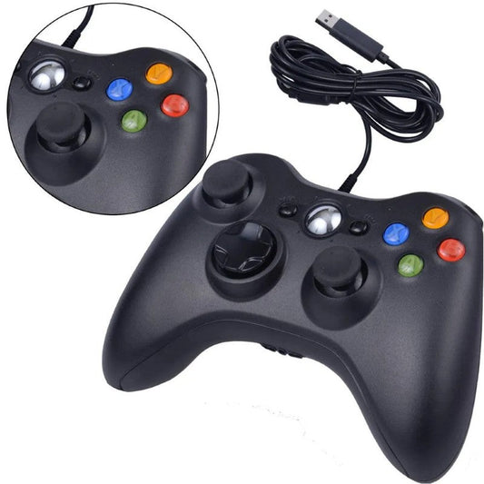 🎮 Controller de Joc cu Fir – Negru – Compatibil Xbox 360 / PC BESTSELLS