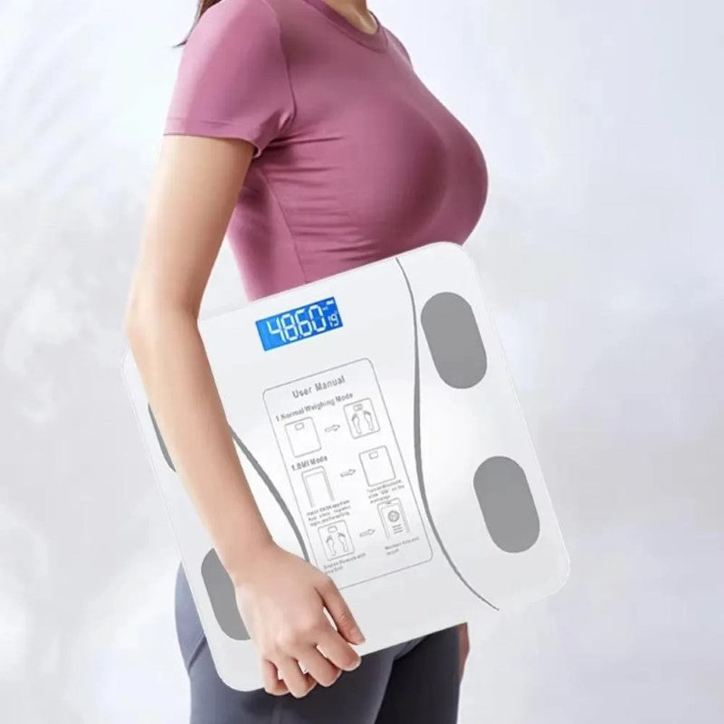 Cântar electronic inteligent HOZRO, cu aplicație Smart – Monitorizare completă a sănătății tale! ⚖️📲
