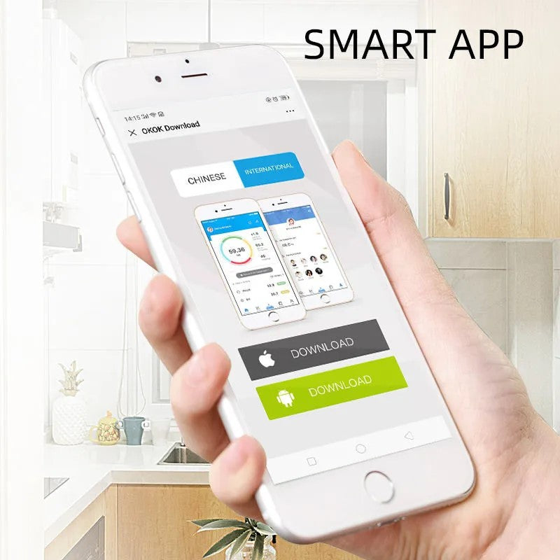 Cântar electronic inteligent HOZRO, cu aplicație Smart – Monitorizare completă a sănătății tale! ⚖️📲