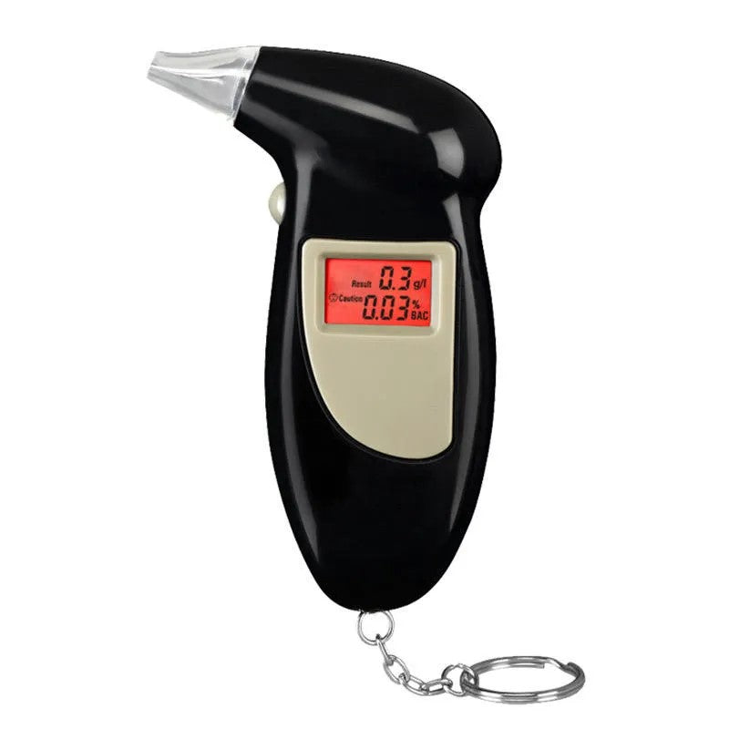Etilotest digital HOZRO, afisaj LCD, alerta sonora, 4 capete rezerva, alimentare baterii