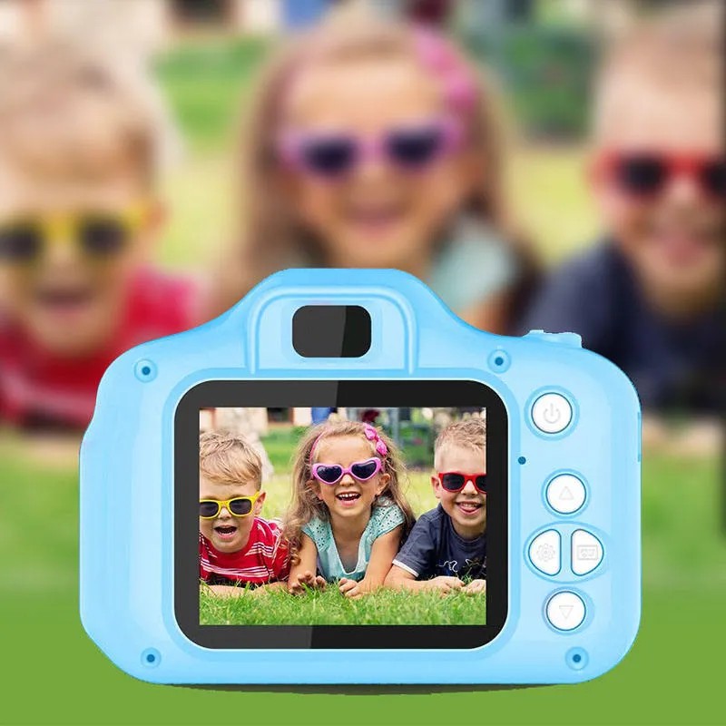 Camera foto interactiva copii full HD, cu 4 jocuri incluse, 7 scene si 4 cadre foto distractive, Bleu BESTSELLS