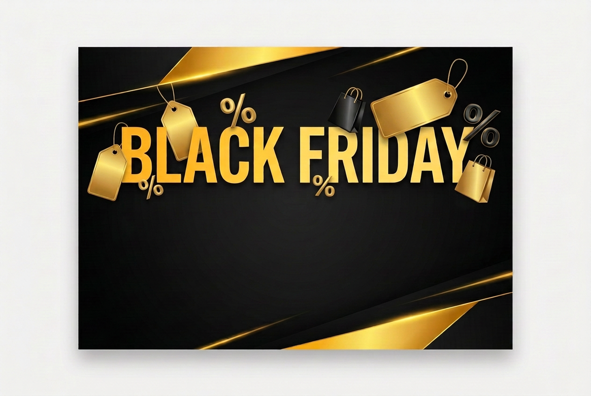 Banner cu doar textul BLACK FRIDAY