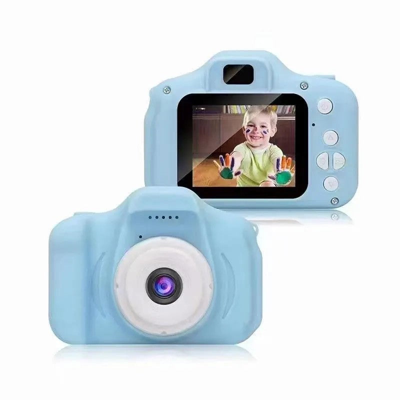 Camera foto interactiva copii full HD, cu 4 jocuri incluse, 7 scene si 4 cadre foto distractive, Bleu BESTSELLS