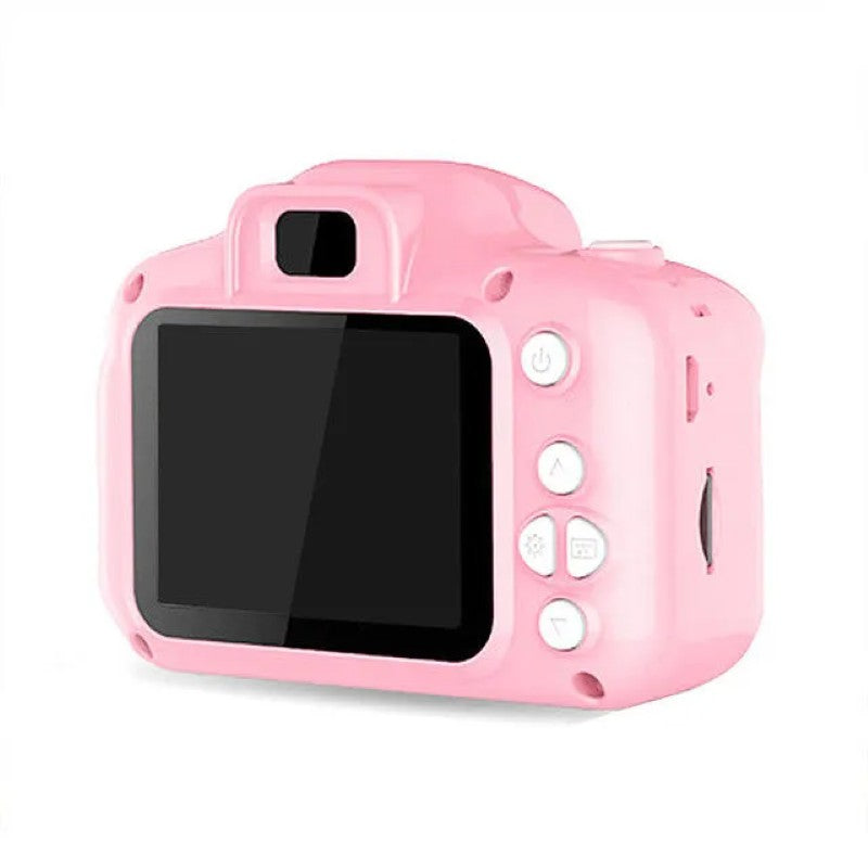 Camera foto interactiva copii full HD, cu 4 jocuri incluse, 7 scene si 4 cadre foto distractive, Roz BESTSELLS