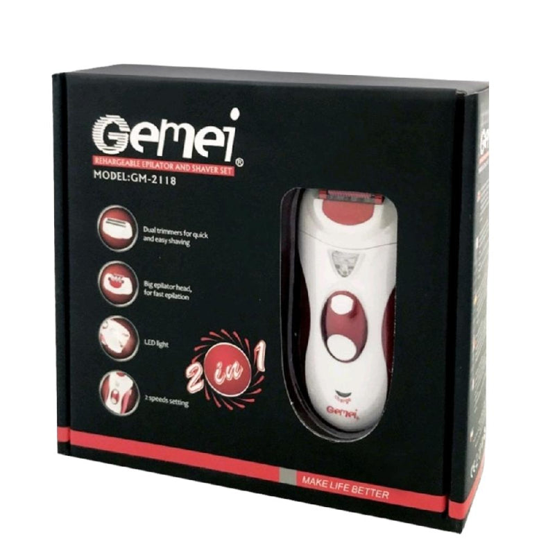 Aparat de Ras Electric 2 în 1 HOZRO, GM-2118, Roșu, cu Trimmer Integrat pentru Barba și Păr, Design Ergonomic, Lame din Oțel Inoxidabil, Reîncărcabil, Ideal pentru Îngrijirea Zilnică HOZRO