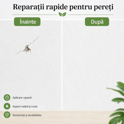 Pasta pentru reparat pereti HOZRO, cu plasture pentru gips-carton, auto-adeziv, cu spatula, alb HOZRO