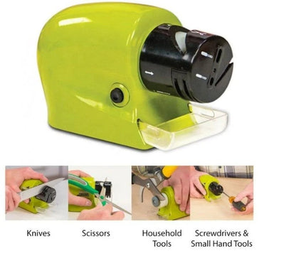 Ascutitor Electric pentru Cutite, Surubelnite, foarfeci, verde BESTSELLS