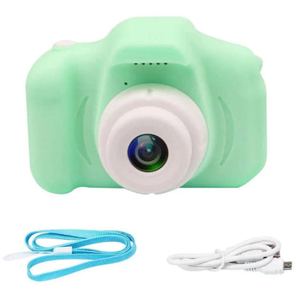 Camera foto interactiva copii full HD, cu 4 jocuri incluse, 7 scene si 4 cadre foto distractive, Verde BESTSELLS