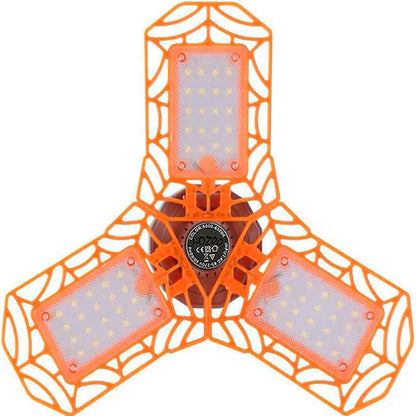 Lampa LED cu 3 brate mobile, HOZRO, putere 30W, 36 LED-uri, Bec Iluminare pentru interior Garaj/Depozit/Atelier, 3 aripi Pliabile, flux luminos 3000lm, lumina alba rece 6500K